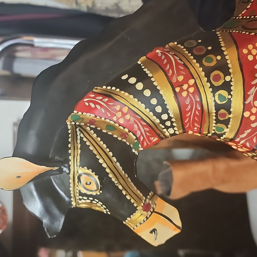 Hand Painted Metal Rocking Horse - Picture 2 of 11